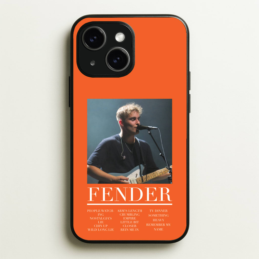 Fender Orange Song List - Sam Fender Phone Case for iPhone 14