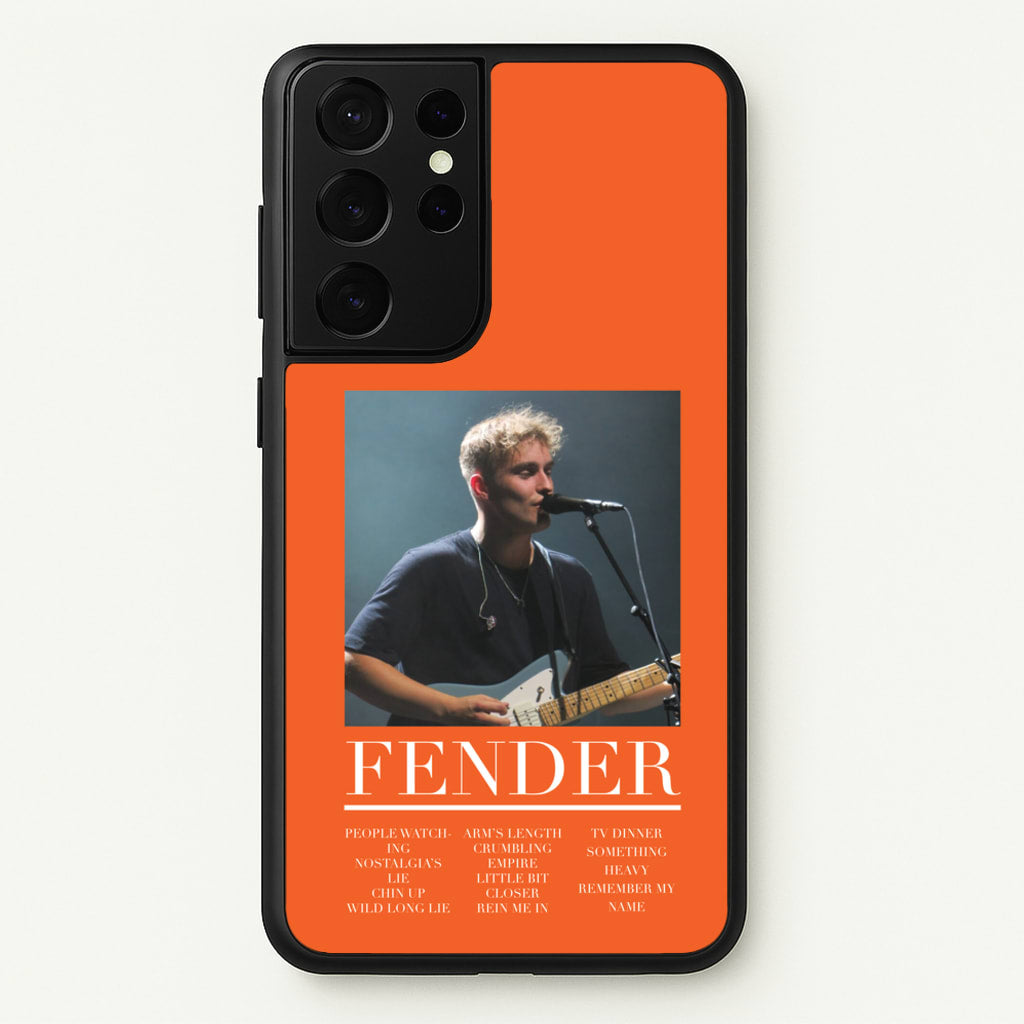 Fender Orange Song List - Sam Fender Phone Case for Galaxy S21 Ultra