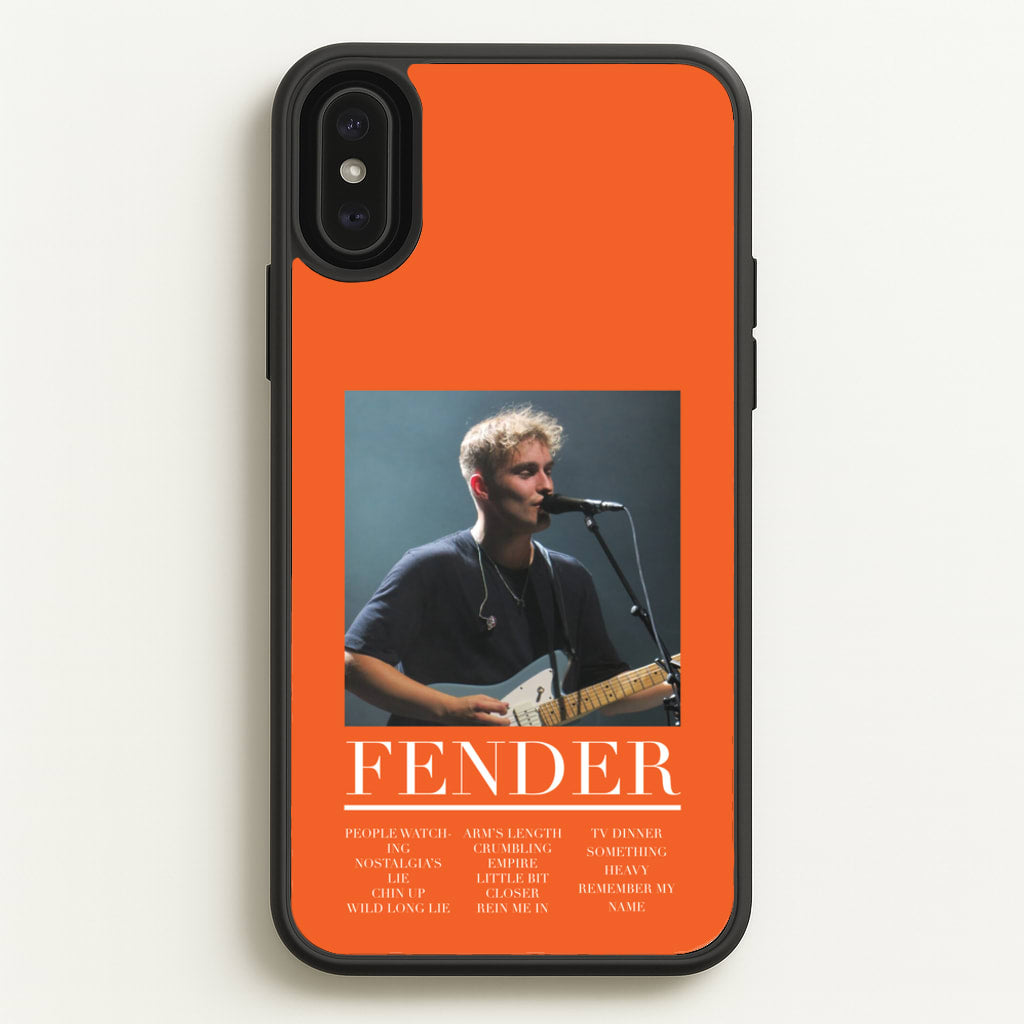 Fender Orange Song List - Sam Fender Phone Case for iPhone XS Max