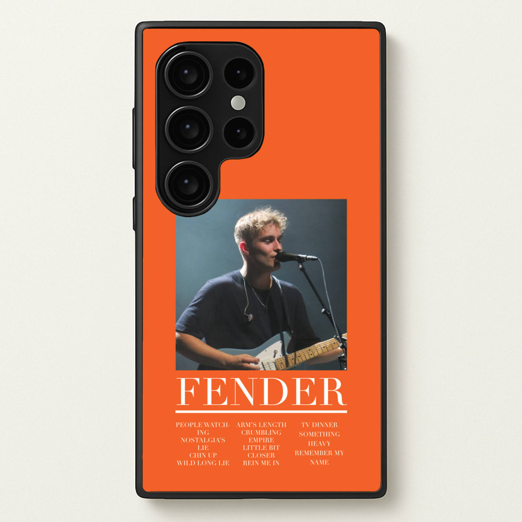 Fender Orange Song List - Sam Fender Phone Case for Galaxy S24 Ultra