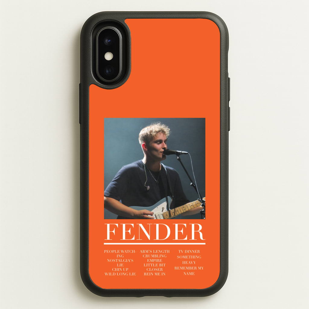 Fender Orange Song List - Sam Fender Phone Case for iPhone X / XS