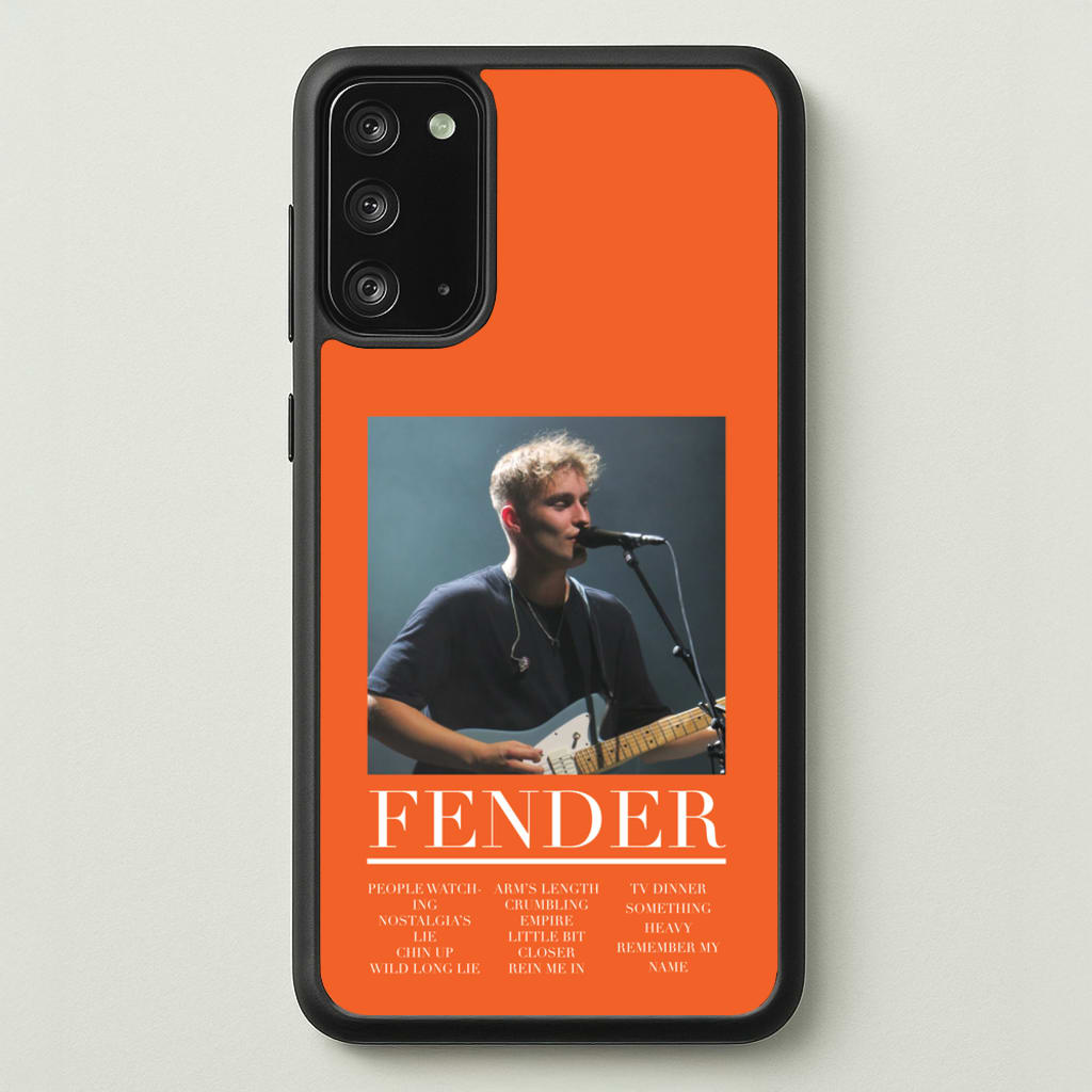 Fender Orange Song List - Sam Fender Phone Case for Galaxy Note 20