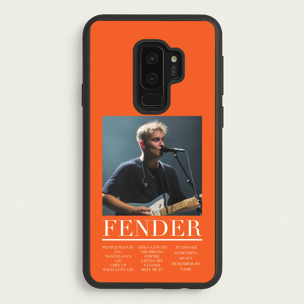 Fender Orange Song List - Sam Fender Phone Case for Galaxy S9 Plus