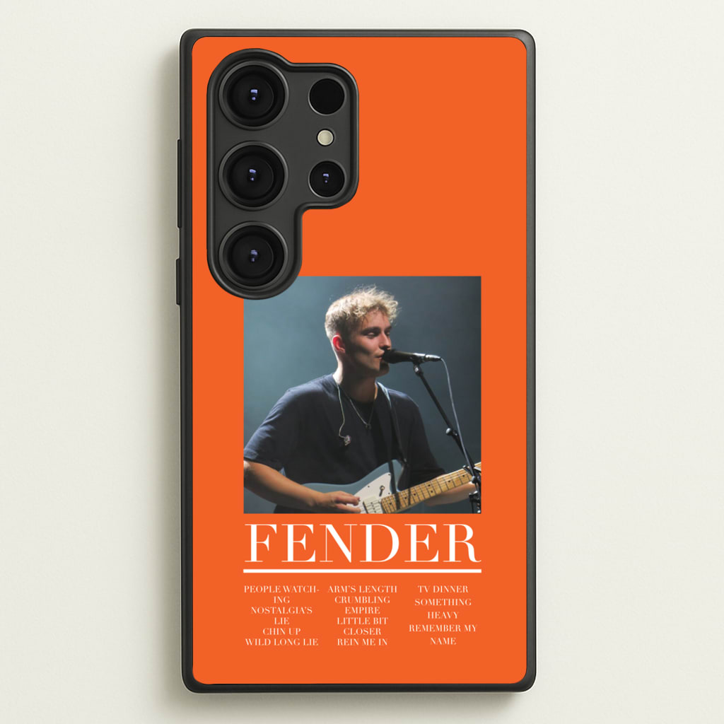 Fender Orange Song List - Sam Fender Phone Case for Galaxy S25 Ultra