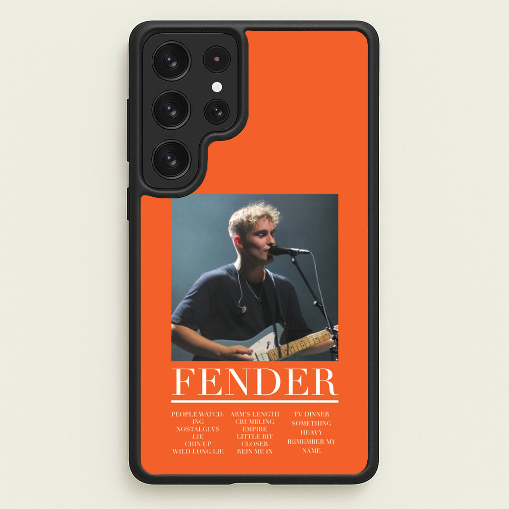 Fender Orange Song List - Sam Fender Phone Case for Galaxy S22 Ultra