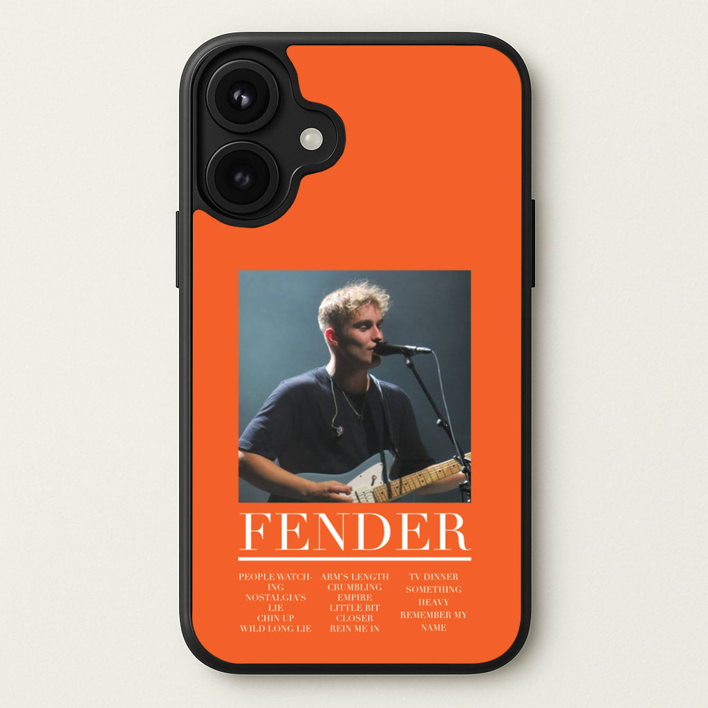 Fender Orange Song List Phone Case for iPhone 17