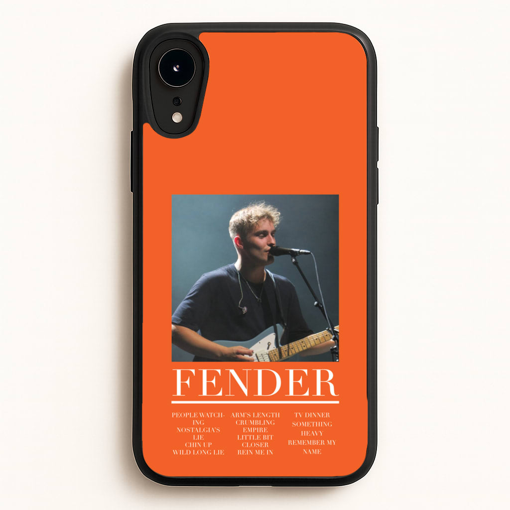 Fender Orange Song List - Sam Fender Phone Case for iPhone XR