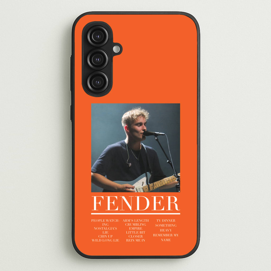 Fender Orange Song List - Sam Fender Phone Case for Galaxy S23FE
