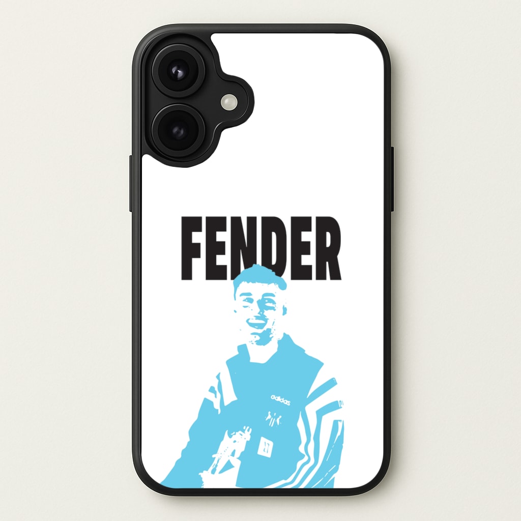 Fender Silhouette Blue Phone Case for iPhone 17