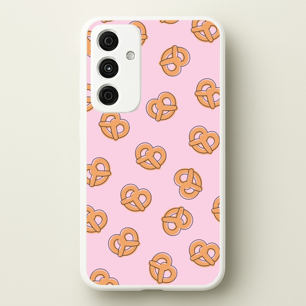 Pretzels - Fast Food Patterns - Fast Food Patterns Phone Case for Galaxy A35