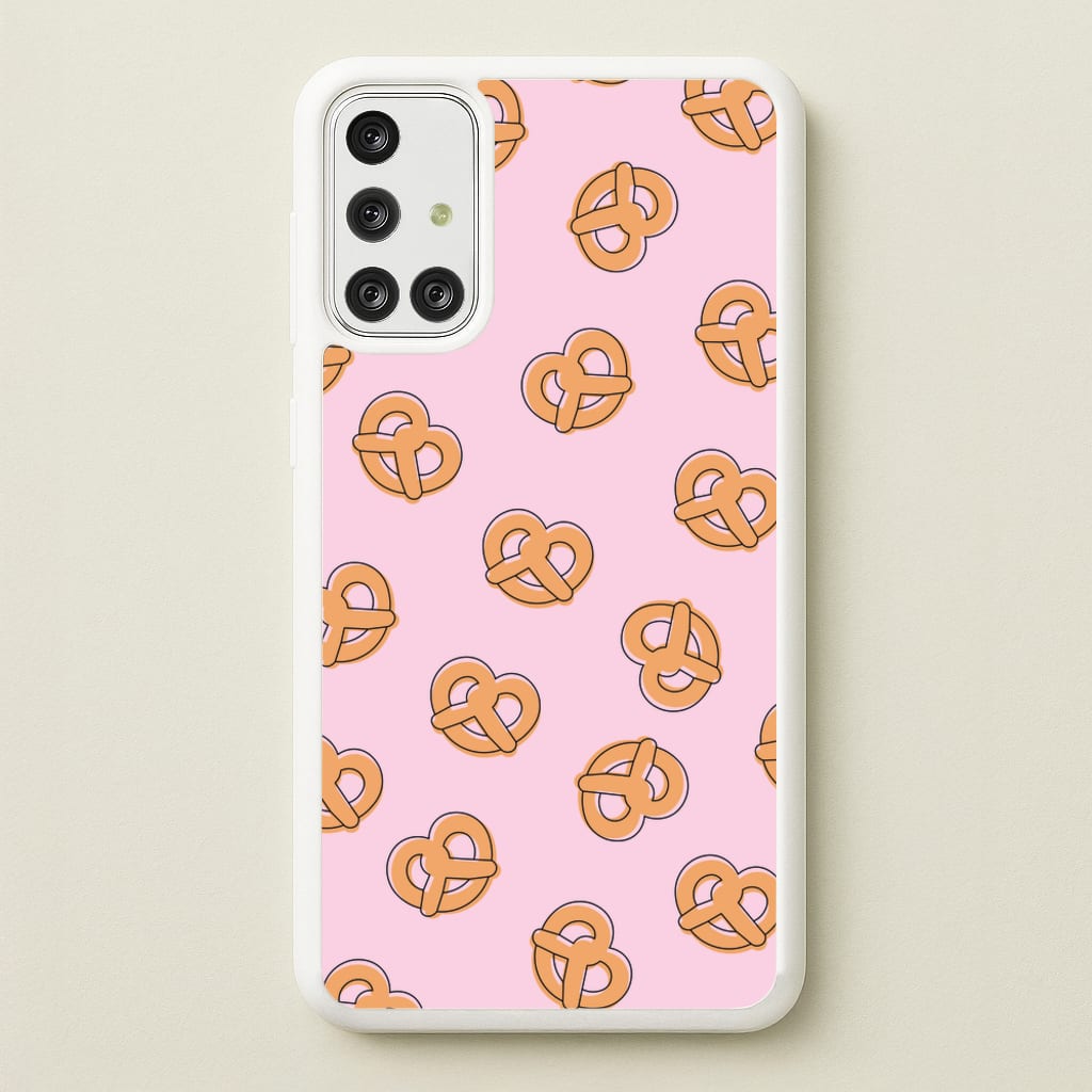 Pretzels - Fast Food Patterns - Fast Food Patterns Phone Case for Galaxy A71