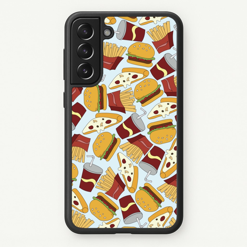 Burgers, Fries And Pizzas - Fast Food Patterns - Fast Food Patterns Phone Case for Galaxy S21 Plus