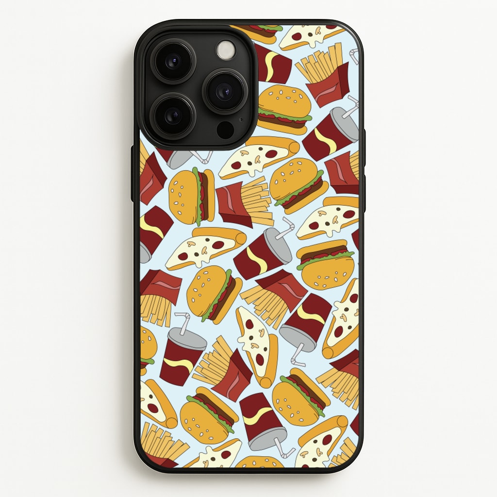 Burgers, Fries And Pizzas - Fast Food Patterns - Fast Food Patterns Phone Case for iPhone 13 Pro Max