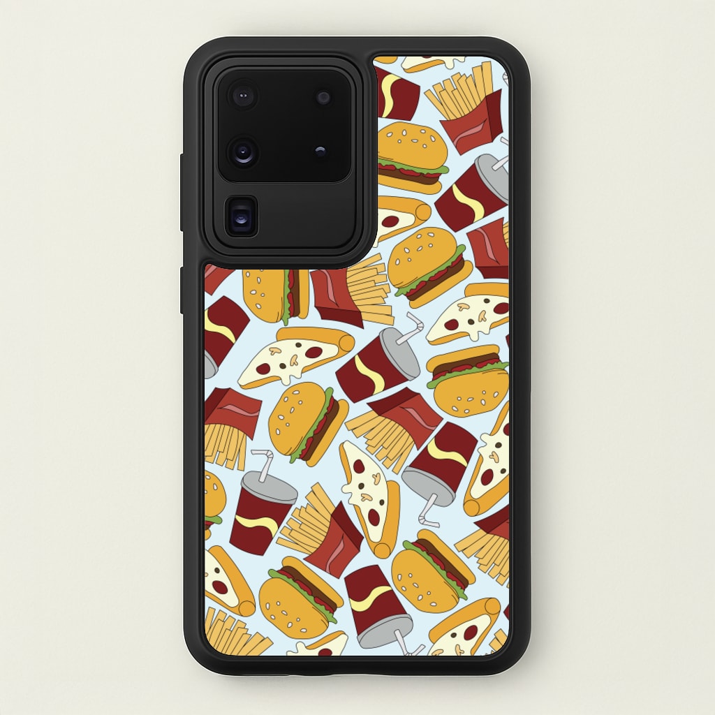 Burgers, Fries And Pizzas - Fast Food Patterns - Fast Food Patterns Phone Case for Galaxy S20 Ultra