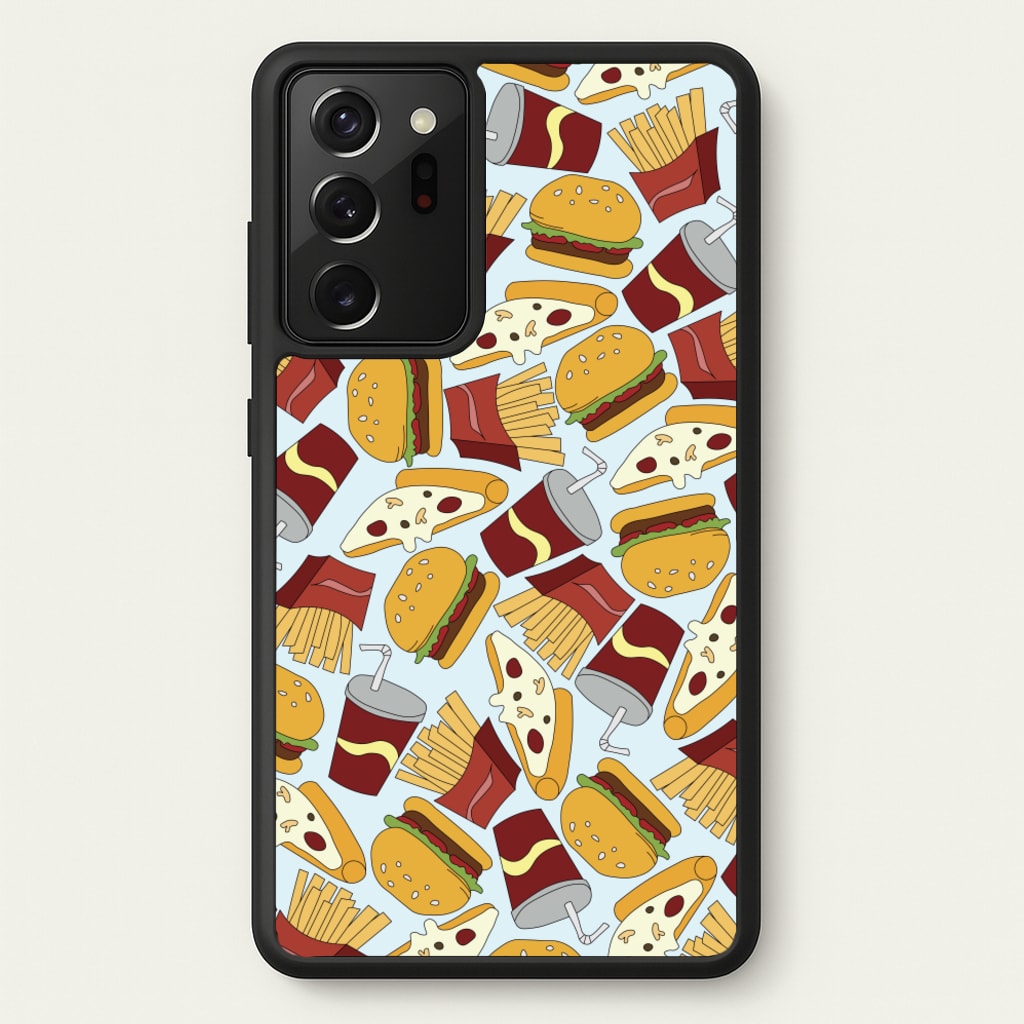 Burgers, Fries And Pizzas - Fast Food Patterns - Fast Food Patterns Phone Case for Galaxy Note 20 Ultra
