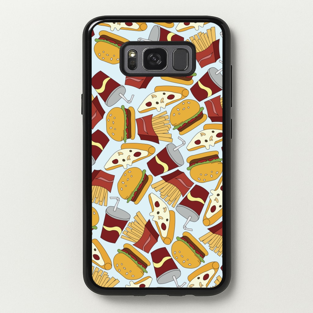 Burgers, Fries And Pizzas - Fast Food Patterns - Fast Food Patterns Phone Case for Galaxy S8