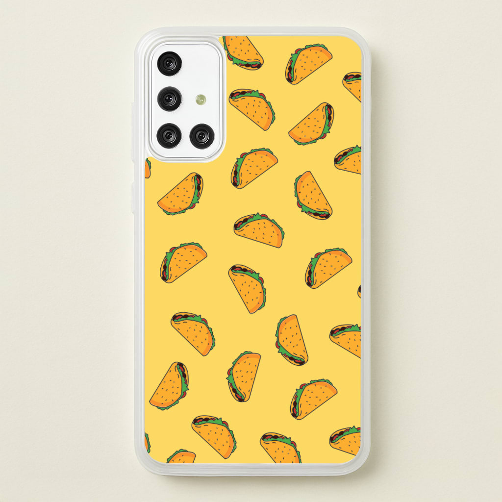 Tacos - Fast Food Patterns - Fast Food Patterns Phone Case for Galaxy A71