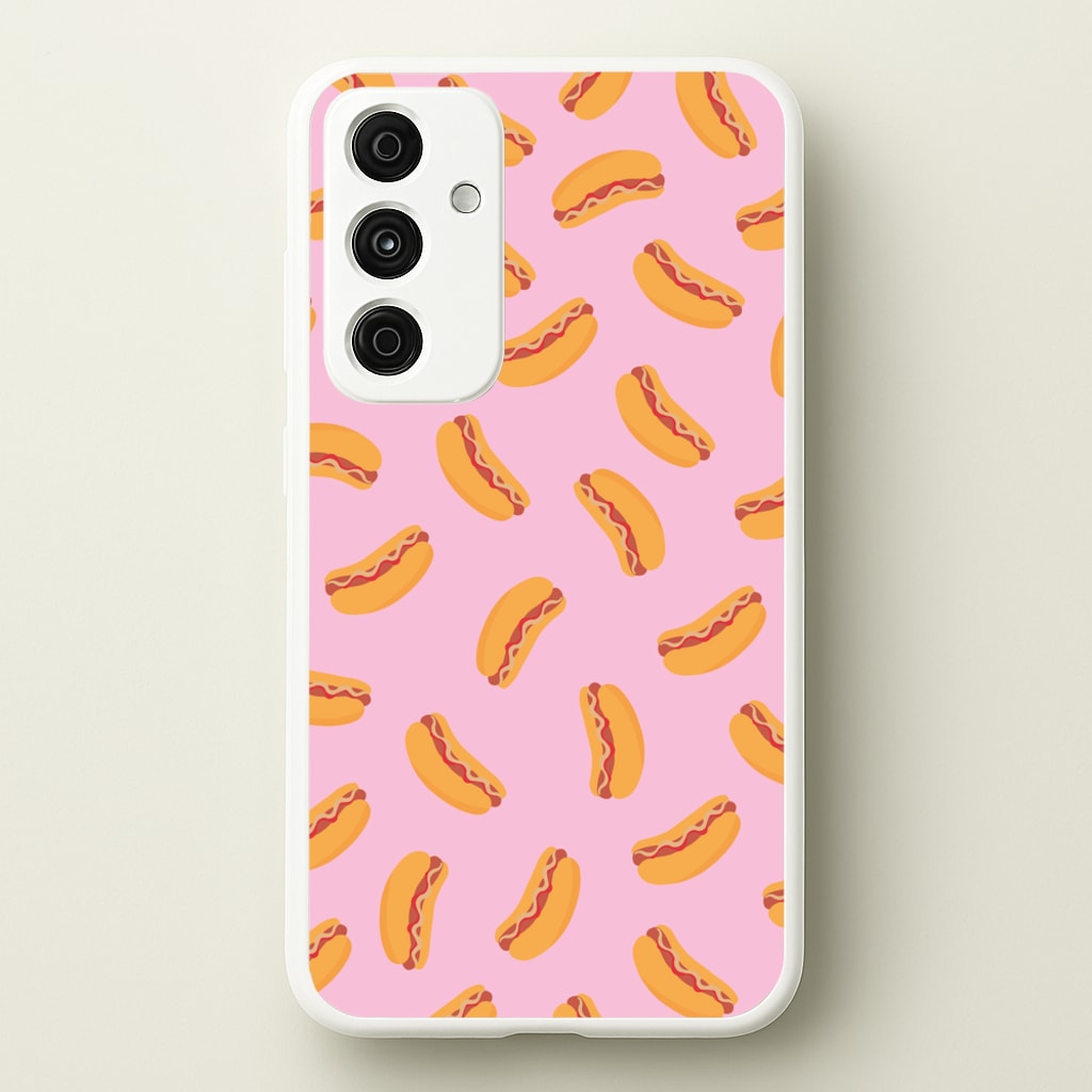 Hot Dogs - Fast Food Patterns - Fast Food Patterns Phone Case for Galaxy A35