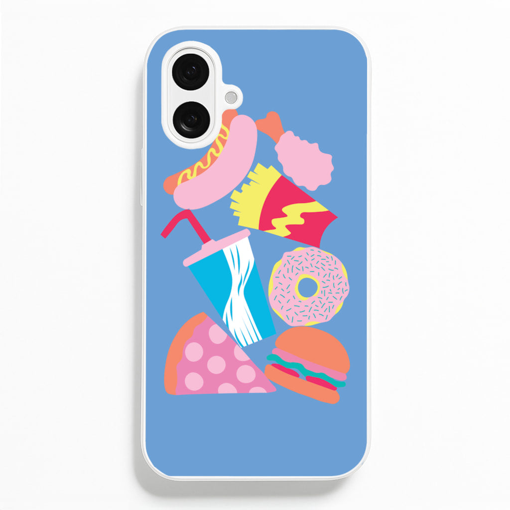 All The Foods - Fast Food Patterns - Fast Food Patterns Phone Case for iPhone 16 Plus