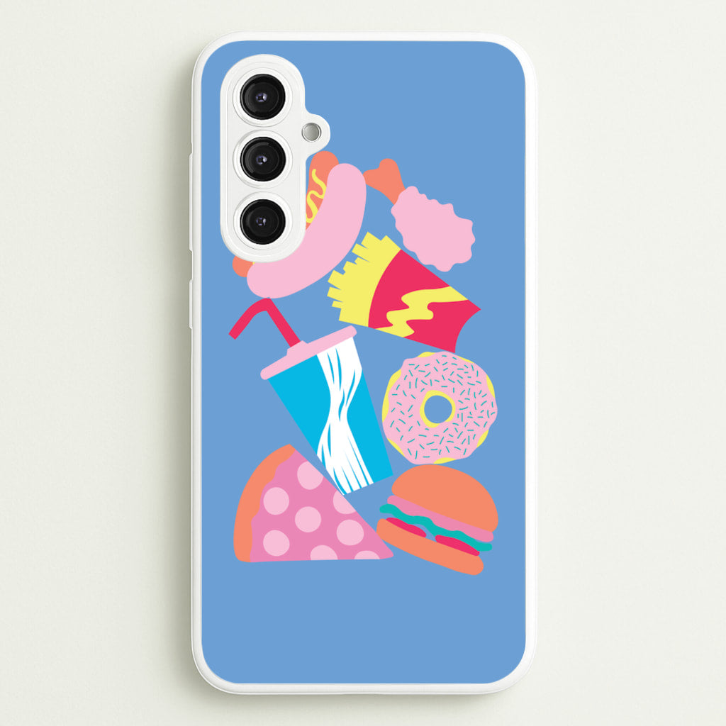 All The Foods - Fast Food Patterns - Fast Food Patterns Phone Case for Galaxy S23FE