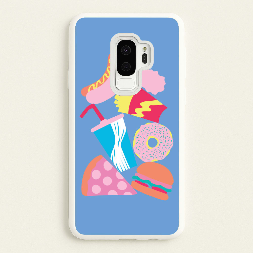 All The Foods - Fast Food Patterns - Fast Food Patterns Phone Case for Galaxy S9 Plus