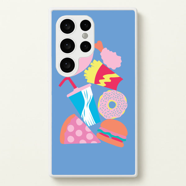 All The Foods - Fast Food Patterns - Fast Food Patterns Phone Case for Galaxy S24 Ultra