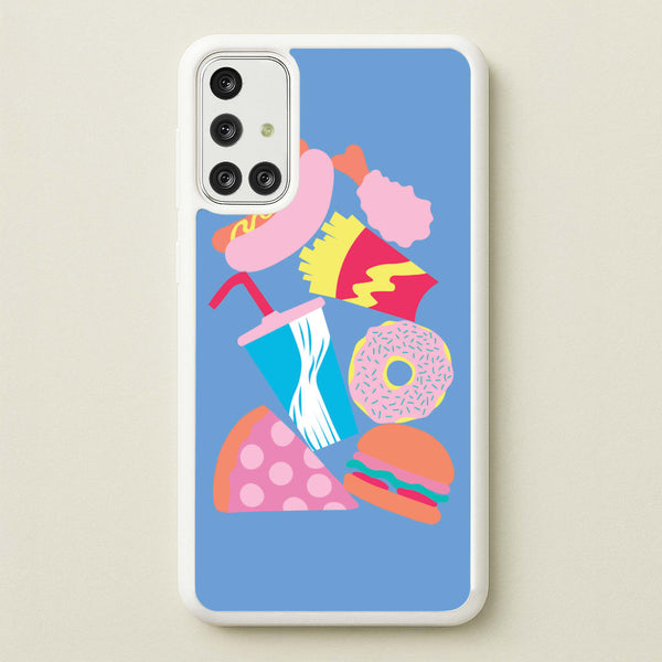 All The Foods - Fast Food Patterns - Fast Food Patterns Phone Case for Galaxy A71