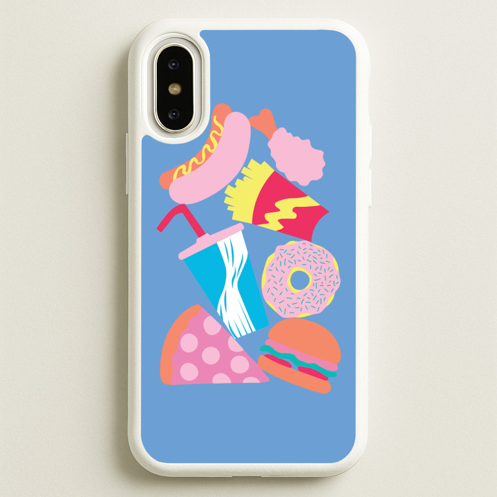 All The Foods - Fast Food Patterns - Fast Food Patterns Phone Case for iPhone X / XS