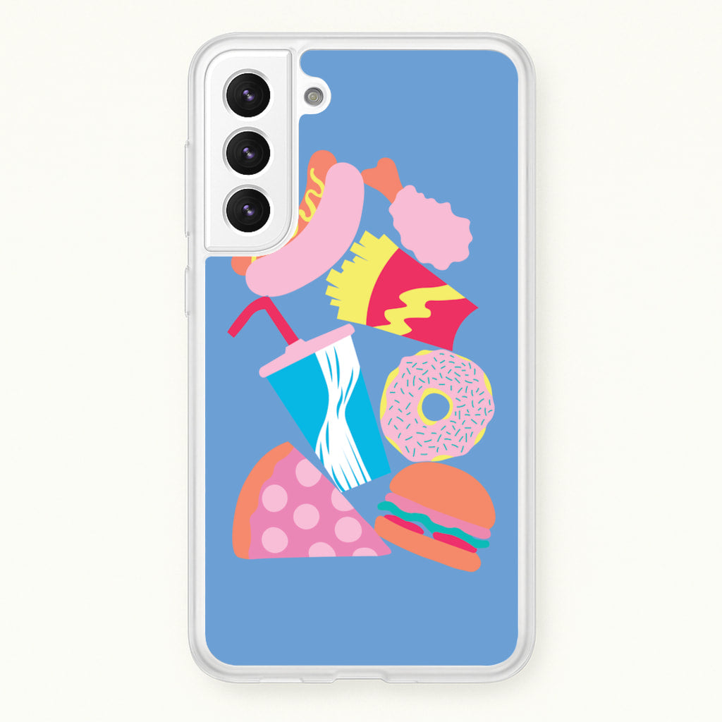 All The Foods - Fast Food Patterns - Fast Food Patterns Phone Case for Galaxy S22 Plus