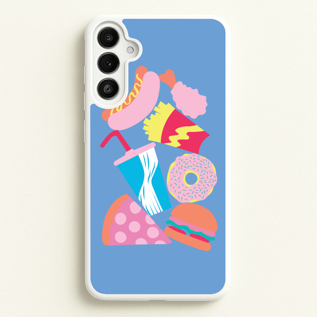 All The Foods - Fast Food Patterns - Fast Food Patterns Phone Case for Galaxy A36
