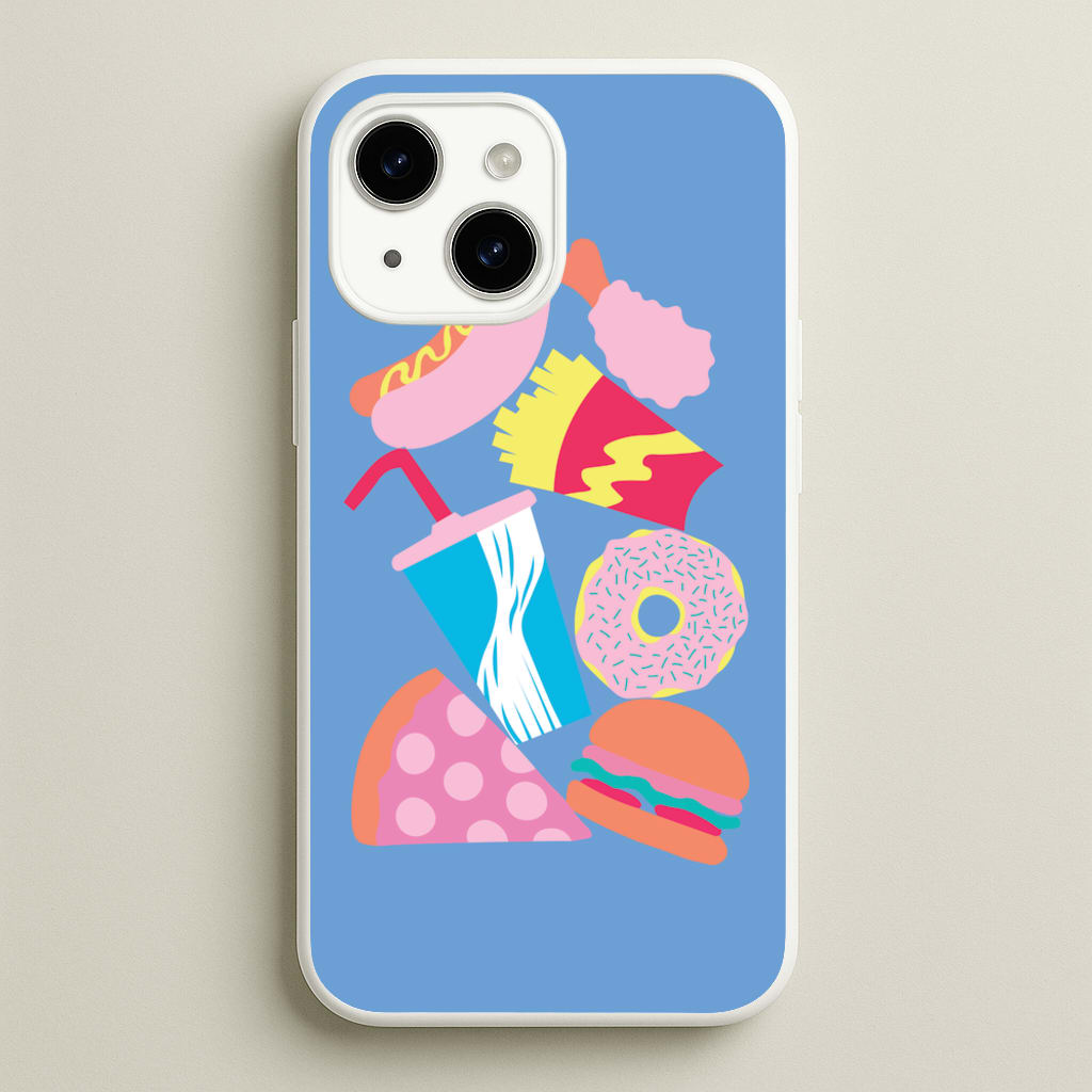 All The Foods - Fast Food Patterns - Fast Food Patterns Phone Case for iPhone 15 Plus