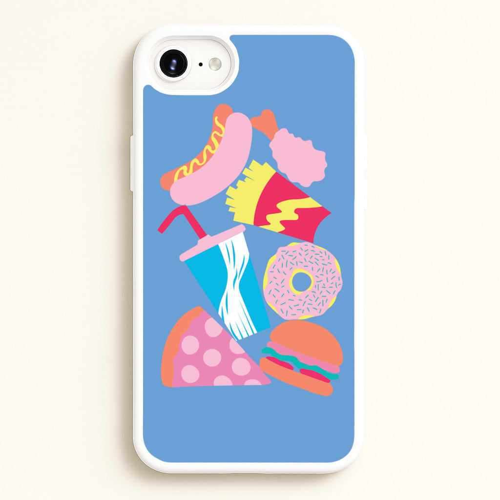All The Foods - Fast Food Patterns - Fast Food Patterns Phone Case for iPhone 6 / 7 / 8 / SE