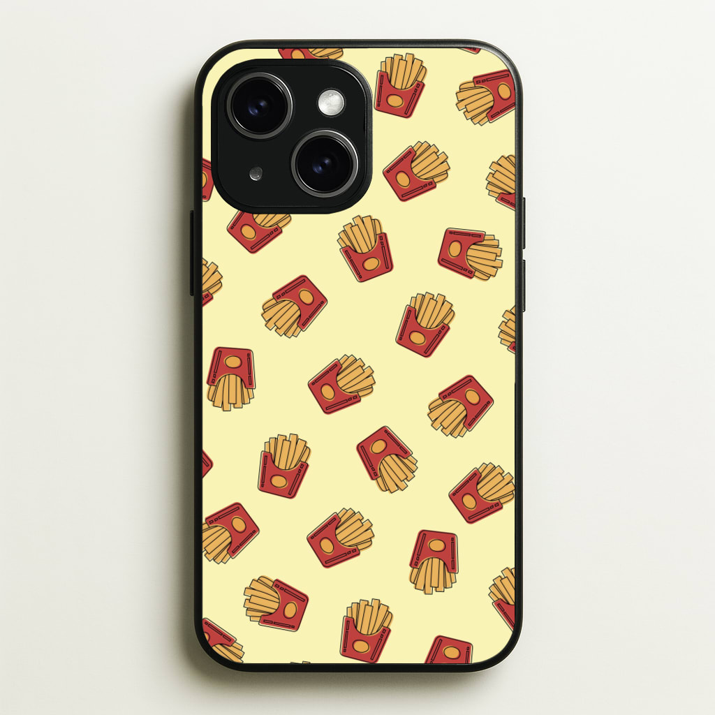Fries - Fast Food Patterns - Fast Food Patterns Phone Case for iPhone 14