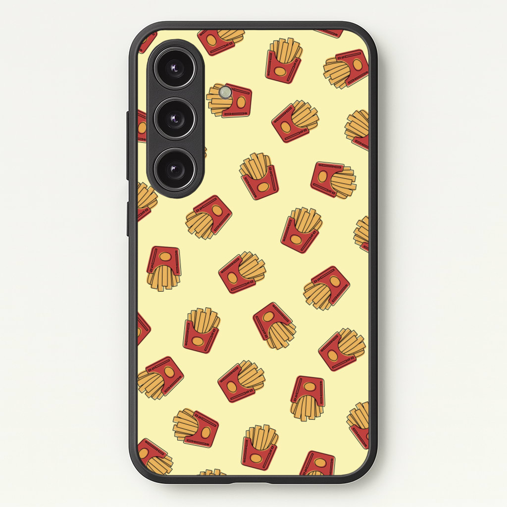 Fries - Fast Food Patterns - Fast Food Patterns Phone Case for Galaxy S24