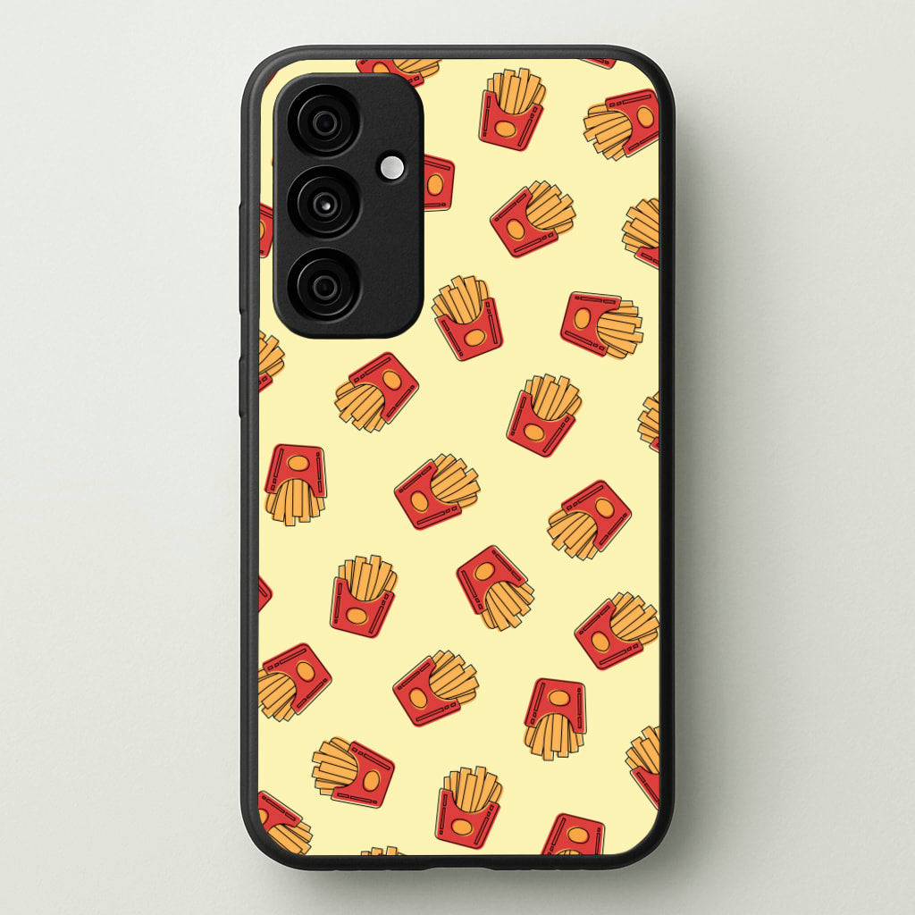 Fries - Fast Food Patterns - Fast Food Patterns Phone Case for Galaxy A55