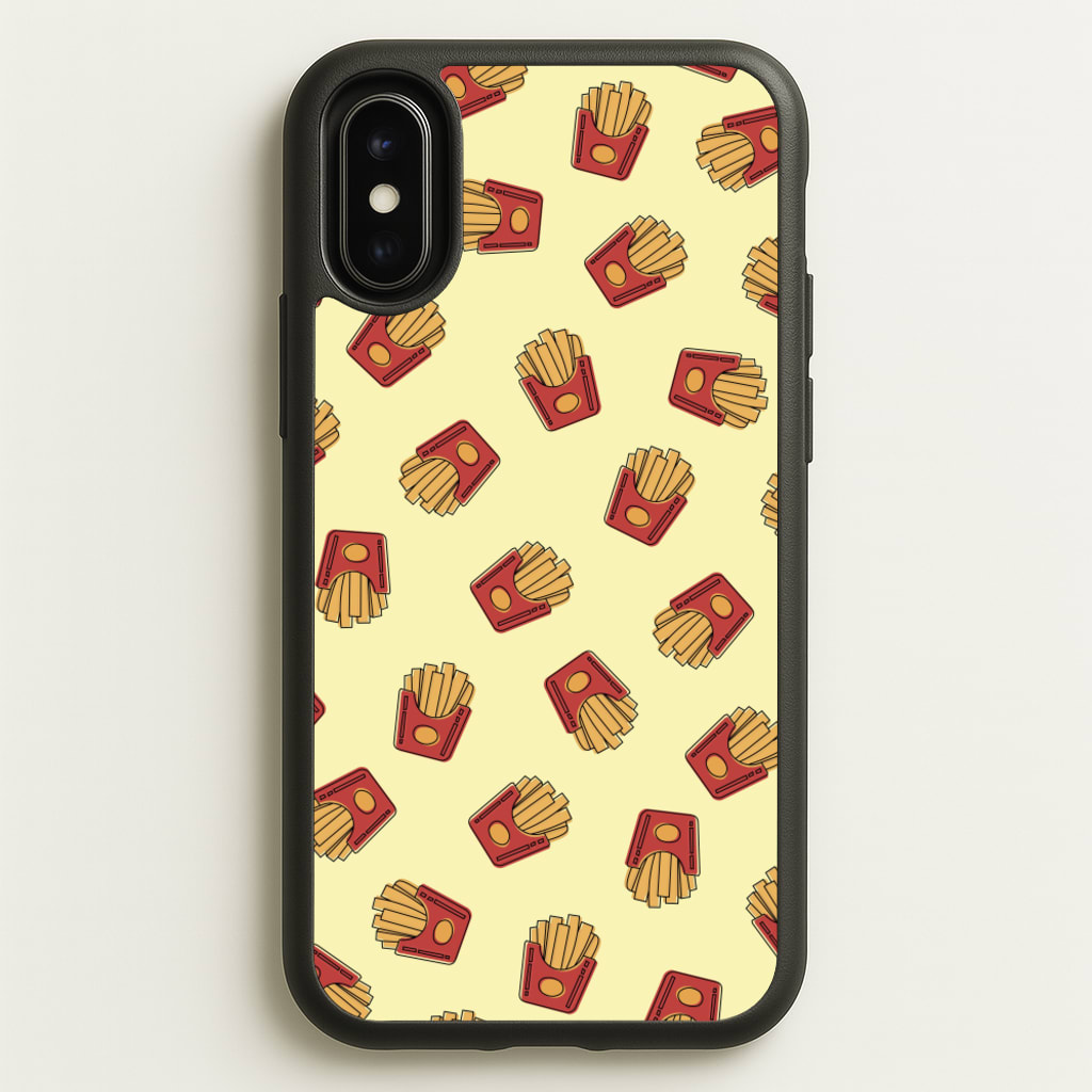 Fries - Fast Food Patterns - Fast Food Patterns Phone Case for iPhone X / XS