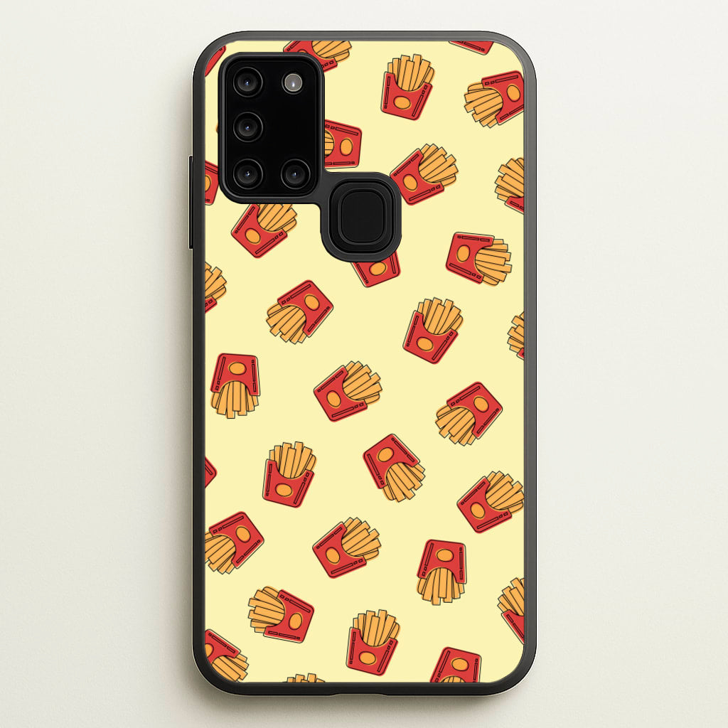 Fries - Fast Food Patterns - Fast Food Patterns Phone Case for Galaxy A21s