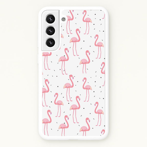 Pink Flamingo Pattern - Flamingos Phone Case for Galaxy S22 Plus