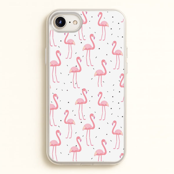 Pink Flamingo Pattern - Flamingos Phone Case for iPhone 6 / 7 / 8 / SE