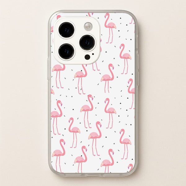 Pink Flamingo Pattern - Flamingos Phone Case for iPhone 15 Pro Max