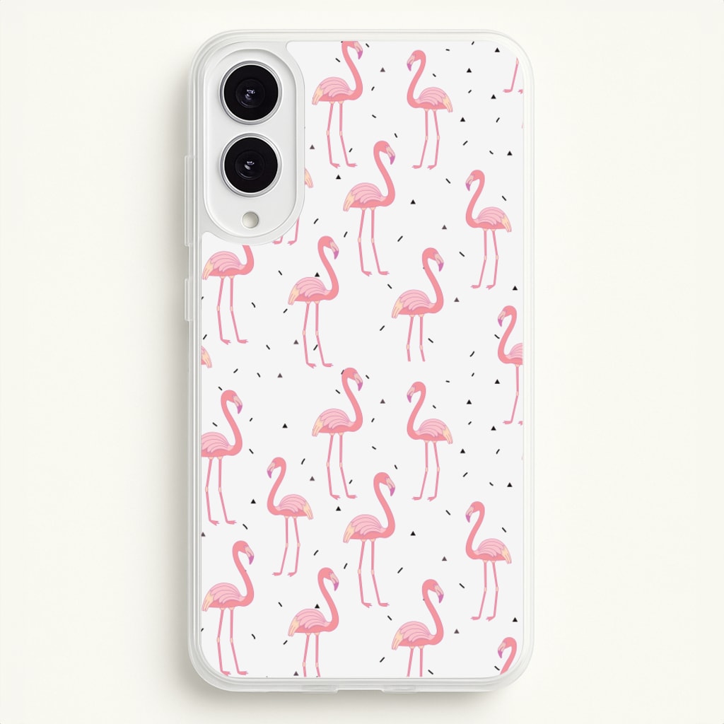 Pink Flamingo Pattern - Flamingos Phone Case for Galaxy S25 Edge