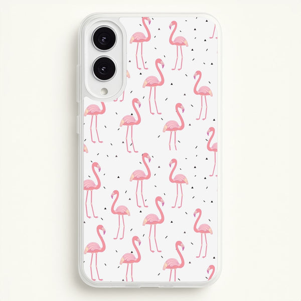 Pink Flamingo Pattern - Flamingos Phone Case for Galaxy S25 Edge