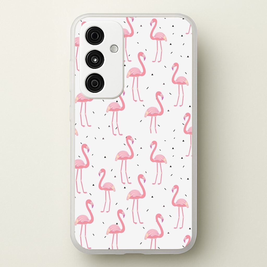 Pink Flamingo Pattern - Flamingos Phone Case for Galaxy A35