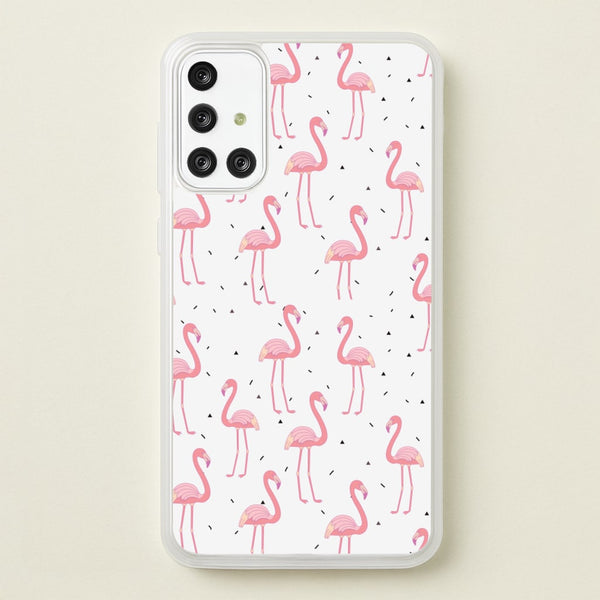 Pink Flamingo Pattern - Flamingos Phone Case for Galaxy A71