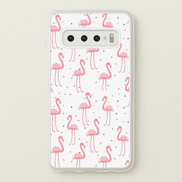 Pink Flamingo Pattern - Flamingos Phone Case for Galaxy S10