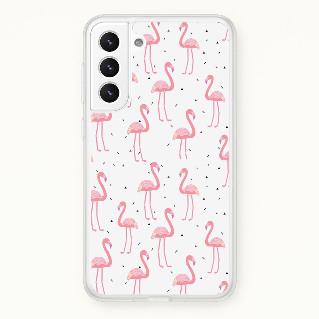 Pink Flamingo Pattern - Flamingos Phone Case for Galaxy S22