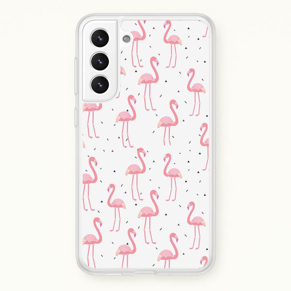 Pink Flamingo Pattern - Flamingos Phone Case for Galaxy S22