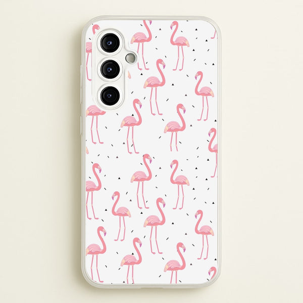 Pink Flamingo Pattern - Flamingos Phone Case for Galaxy A54