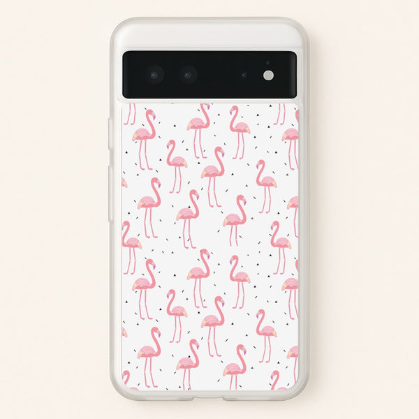 Pink Flamingo Pattern - Flamingos Phone Case for Google Pixel 6