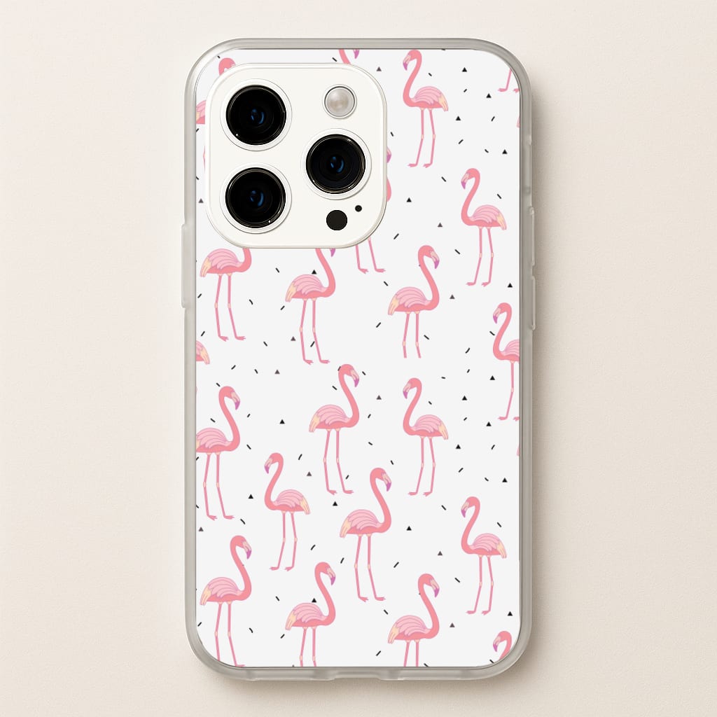 Pink Flamingo Pattern - Flamingos Phone Case for iPhone 14 Pro Max